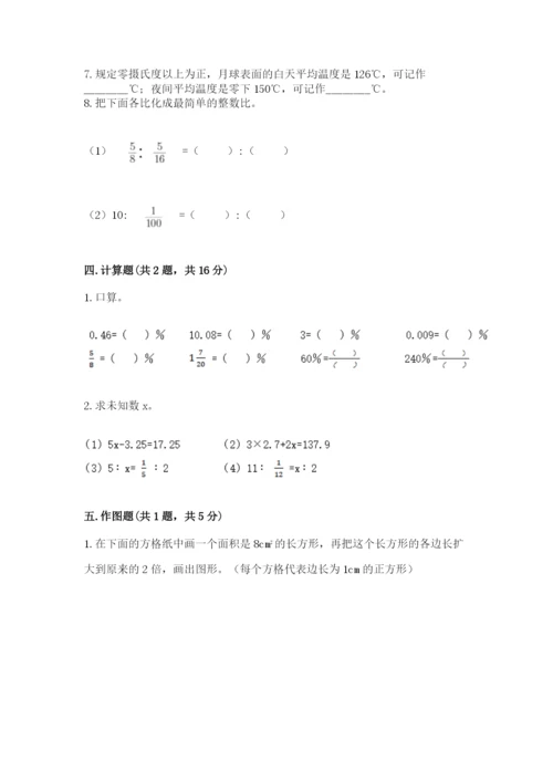 六年级下册数学期末测试卷（考点精练）.docx