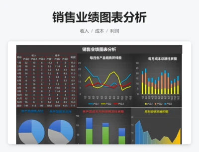 销售业绩图表分析