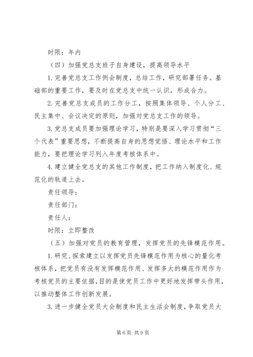 交警部门党总支领导班子问题整改方案.docx