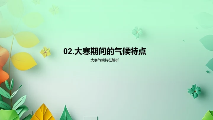 大寒节气教学应用PPT模板