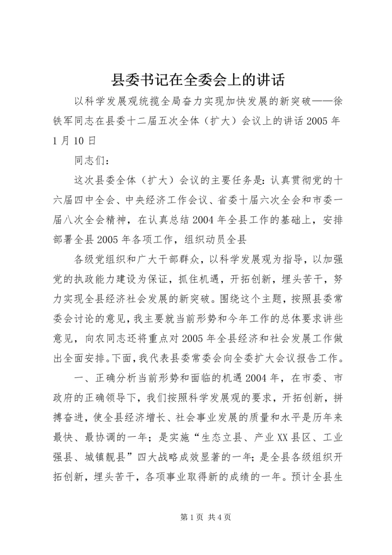 县委书记在全委会上的讲话 (11).docx