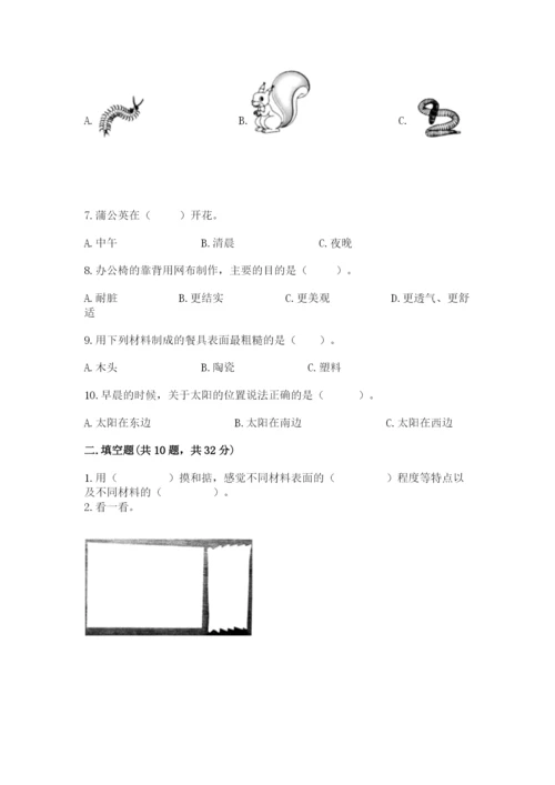 教科版科学二年级上册期末测试卷带答案（培优a卷）.docx
