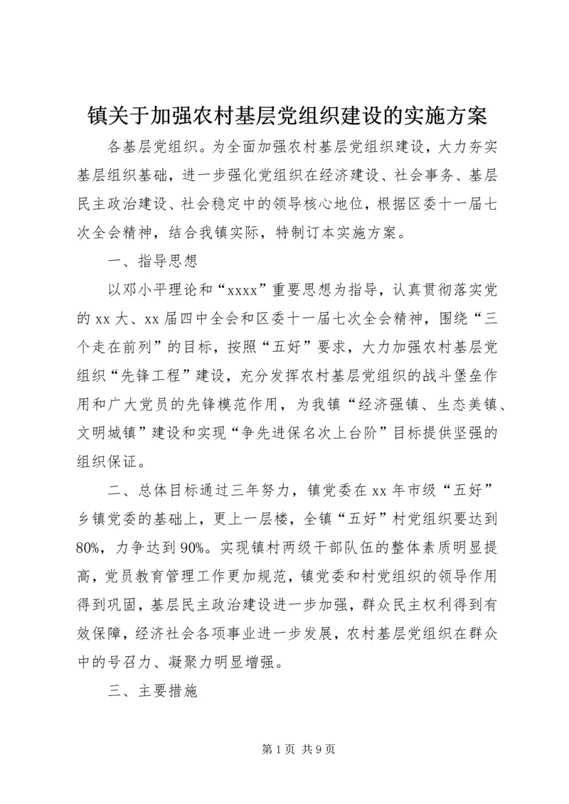 镇关于加强农村基层党组织建设的实施方案 (2).docx