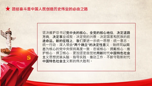两个确立的决定性意义两个维护党组织PPT模板