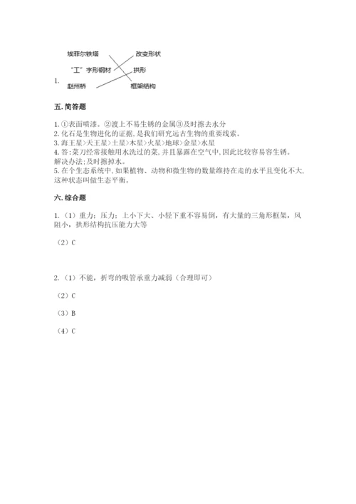 教科版六年级下册科学期末测试卷完整版.docx