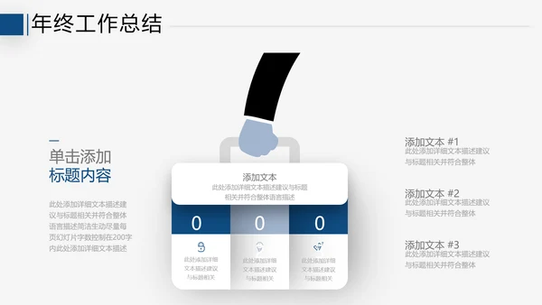 2021年终总结工作总结工作计划述职报告潘通蓝商务ppt模板