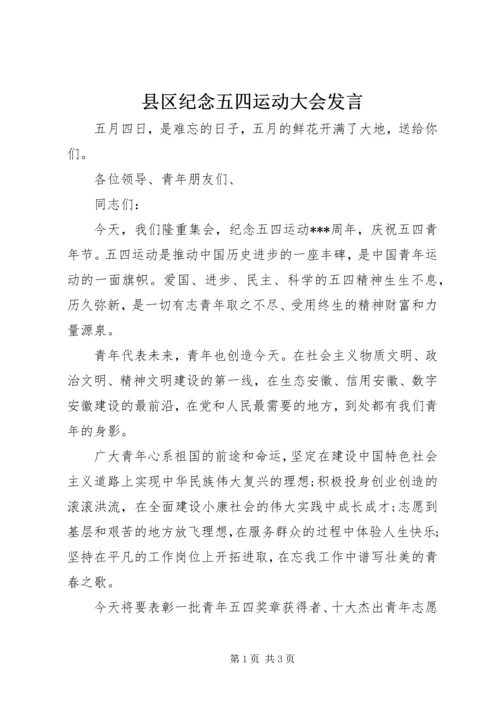 县区纪念五四运动大会发言 (5).docx
