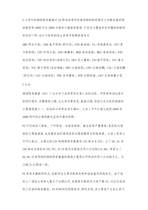 临床感染铜绿假单胞菌的分布及耐药性分析.docx