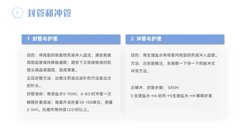 黄蓝渐变医疗医护浅静脉留置针的应用与维护动态PPT