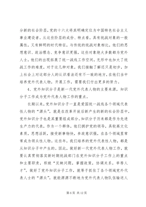 当前党外代表人物建设工作调研报告 (2).docx