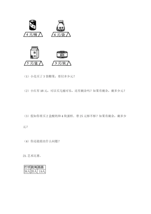 小学二年级数学应用题50道加精品答案.docx