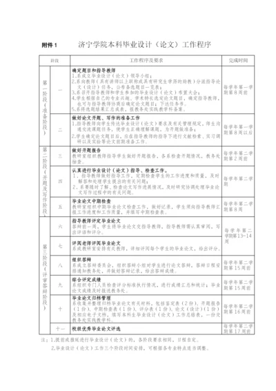济宁学院本科毕业论文相关表格与说明.docx