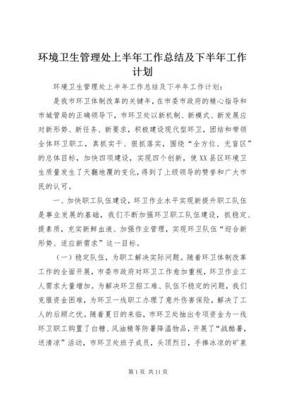 环境卫生管理处上半年工作总结及下半年工作计划.docx