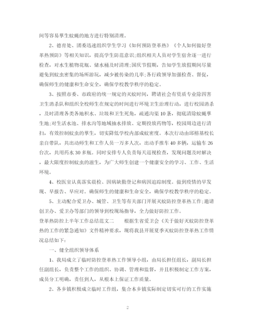 精编之登革热防控上半年工作总结范文.docx