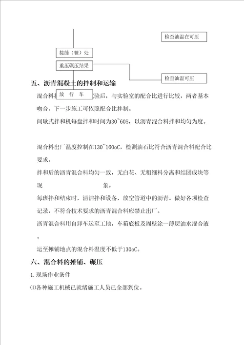 沥青路面施工方案完整版