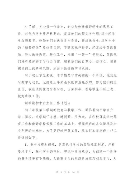 新学期初中班主任工作计划10篇.docx