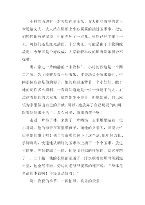 收获的季节作文600字.docx