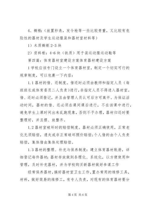陈疃镇中心小学体育器材室布置方案.docx