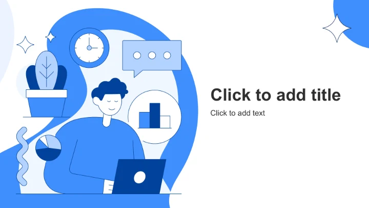 蓝色简约风年中目标完成情况汇报PPT主题