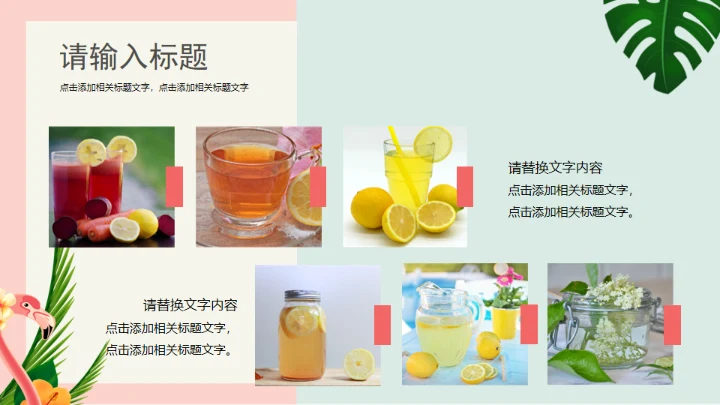 火烈鸟夏日通用PPT