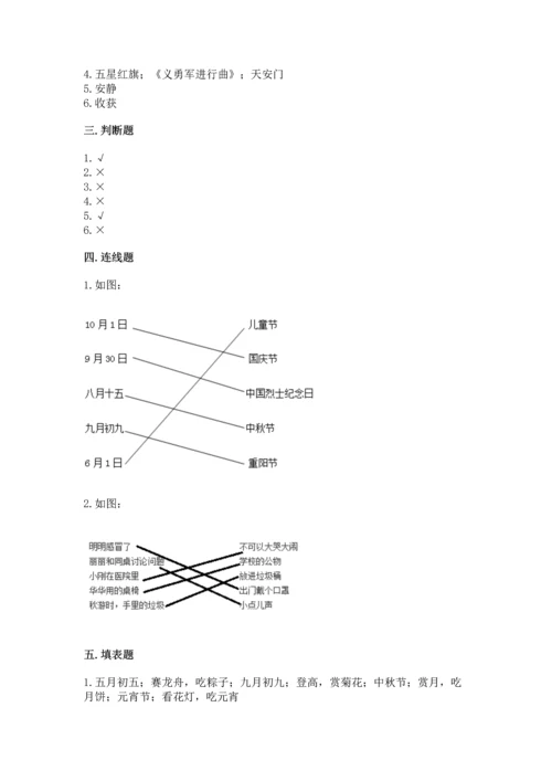 部编版二年级上册道德与法治 期末测试卷附参考答案【轻巧夺冠】.docx