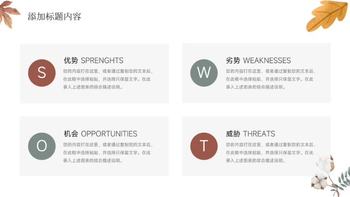 黄色植物极简插画社会实践报告PPT模板