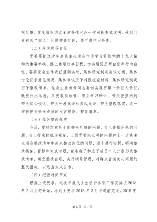 乡镇委员会某年度民主生活会方案.docx