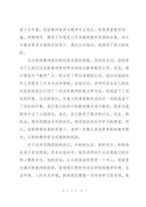 教师特岗培训心得体会5篇.docx