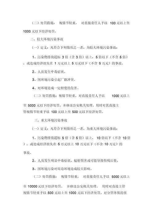 生产企业环境保护管理规章制度