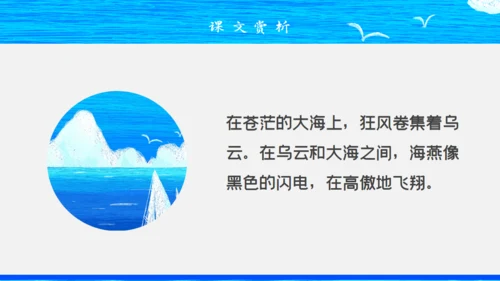 人教版八年级初中语文《海燕》教学课件通用PPT模板