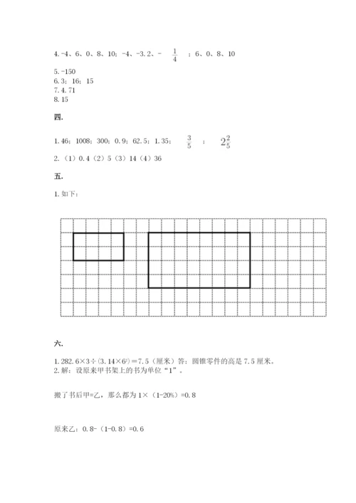 小学六年级升初中模拟试卷含答案（轻巧夺冠）.docx