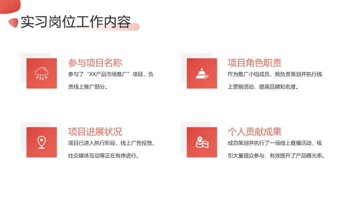 大学生暑期实习报告完整版内容参考模板PPT