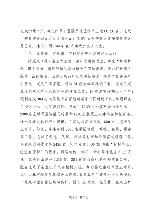 全县经济社会发展典型经验材料.docx