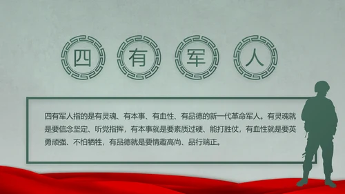 迷彩风八一军事士兵突击拓展心得PPT