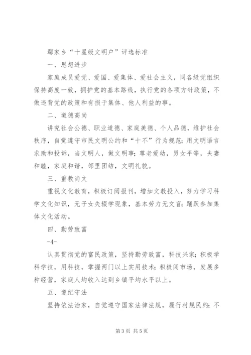 十星级文明户评选活动的实施方案.docx