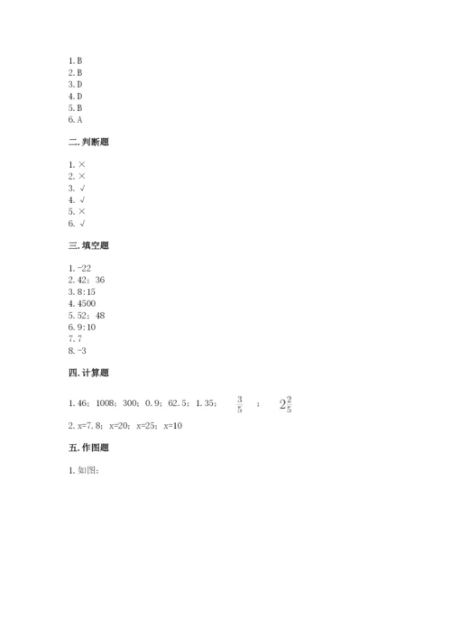 太原市阳曲县六年级下册数学期末测试卷及答案1套.docx