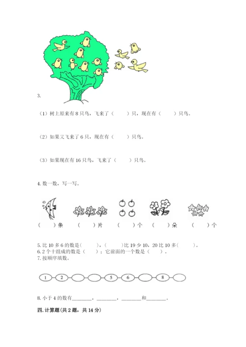 小学数学试卷一年级上册数学期末测试卷【典优】.docx
