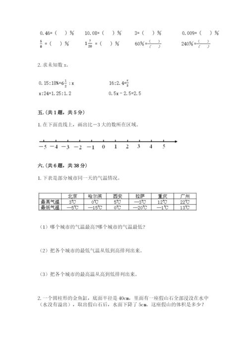 最新人教版小升初数学模拟试卷往年题考.docx