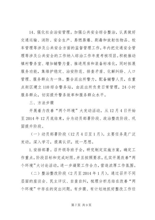 镇关于改善发展环境生态环境的实施方案 (3).docx