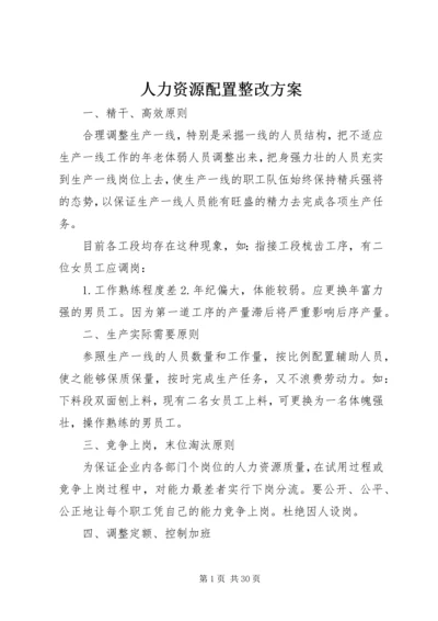 人力资源配置整改方案.docx