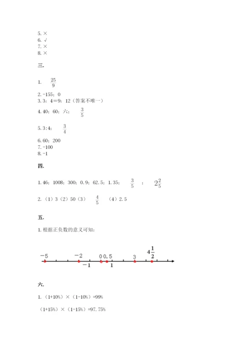 苏教版数学小升初模拟试卷附答案【综合卷】.docx