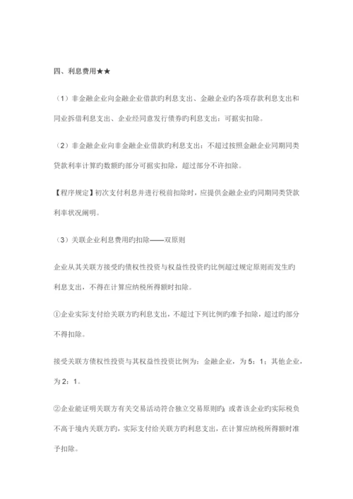 最全企业所得税汇算清缴扣除项目吐血总结.docx