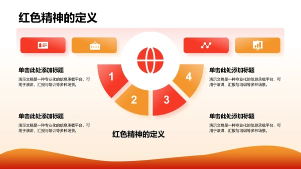 红色党政风红色精神传承教育PPT模板