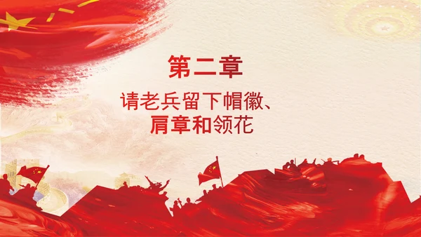 退伍老兵欢送会战友情退伍光荣PPT模板