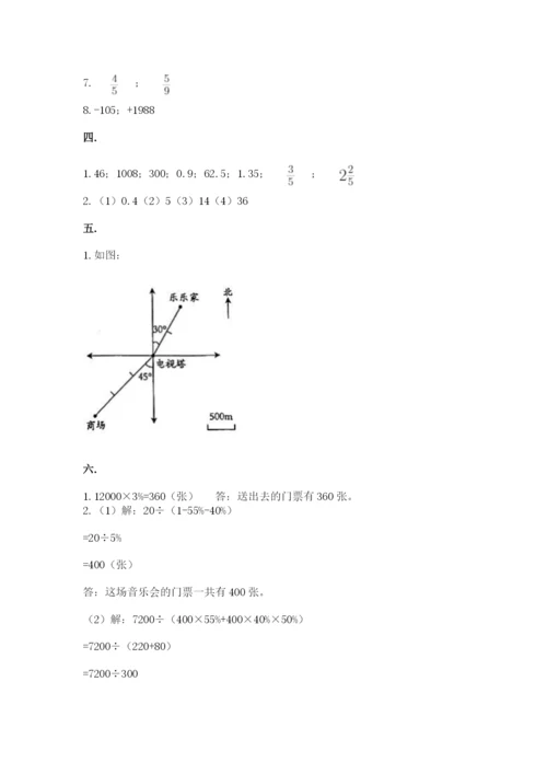 小学六年级数学毕业试题及1套完整答案.docx