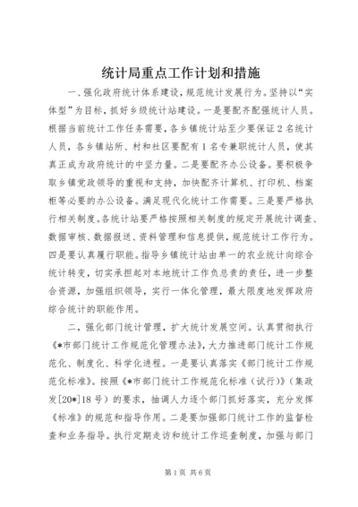 统计局重点工作计划和措施.docx