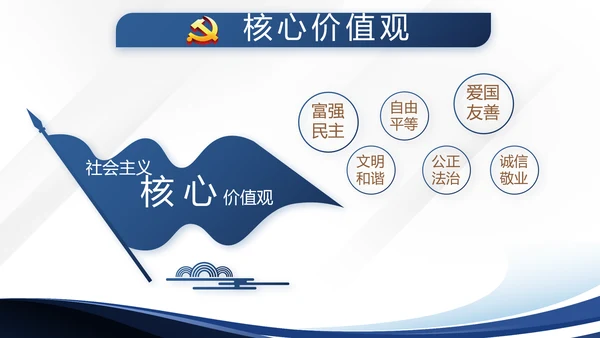 蓝色大气微党课党支部学习教育动态PPT