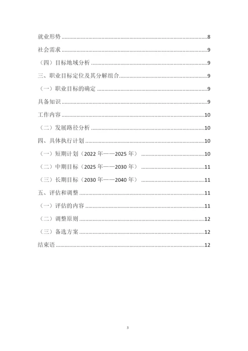 12页6600字机械制造及自动化专业职业生涯规划.docx