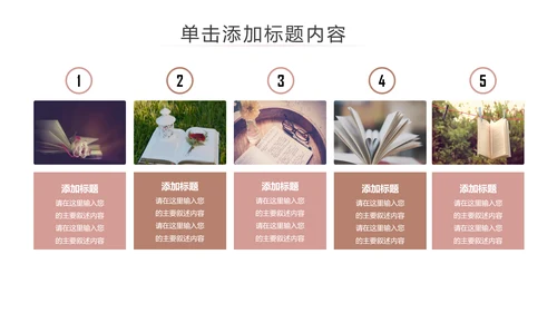 唯美清新全民阅读读书分享好书推荐PPT模板