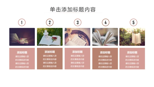 唯美清新全民阅读读书分享好书推荐PPT模板